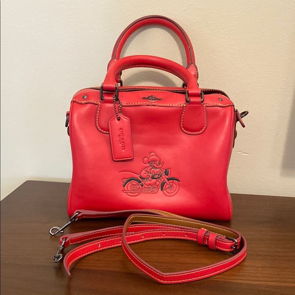 Disney x Coach Limited Edition Mini Bennett in Red Leather